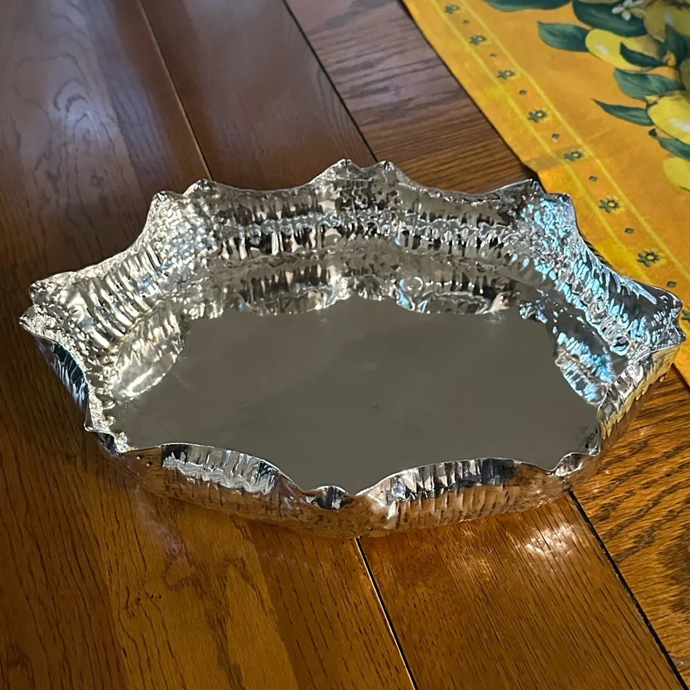 GB Sport 12” Silver Plated Serving Tray VGUC